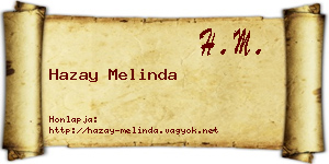 Hazay Melinda névjegykártya